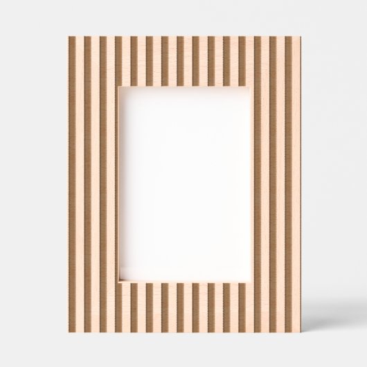 エレガントストライプのミニマルデザインモダン レーザー彫刻フレーム (正面)