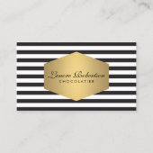 エレガントストライプのモダンベーカリー名刺 名刺 (正面)