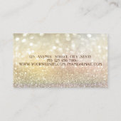 エレガントストライプのモダン《写真》ぼけ味 名刺 (裏面)