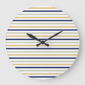 エレガントストライプの時計 ラージ壁時計 (正面)