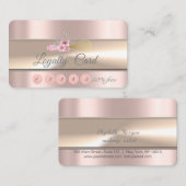 エレガントストライプウィスクベーカリーバラ金ゴールドL ロイヤリティカード (正面/裏面)