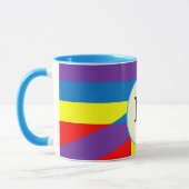 エレガントストライプカラフル型 マグカップ (左)