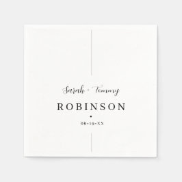 エレガントストライプクラシックの結婚 スタンダードカクテルナプキン