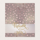 エレガントストライプサンキューカード 名刺 (外部フラット)