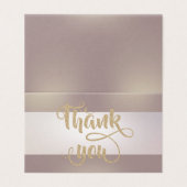 エレガントストライプサンキューカード 名刺 (外部フラット)
