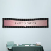 エレガントストライプフェイクバラ金ゴールド |メッセージ 横断幕 (トレードショー)