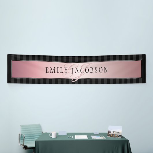 エレガントストライプフェイクバラ金ゴールド |メッセージ 横断幕 (トレードショー)