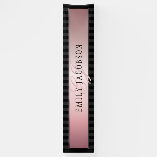 エレガントストライプフェイクバラ金ゴールド |メッセージ 横断幕 (縦)