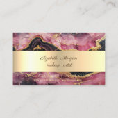 エレガントストライプブルゴーニュ大理石ロイヤリティカード ロイヤリティカード (裏面)