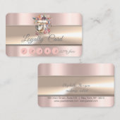 エレガントストライプベーカリーバラ金ゴールドフローラミキサ ロイヤリティカード (正面/裏面)