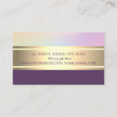 エレガントストライプモダン金ゴールド 名刺 (裏面)