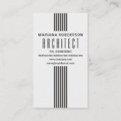 エレガントストライプモノグラム白黒 名刺 (裏面)