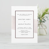 エレガントストライプ結婚バラ 招待状 (スタンド正面)