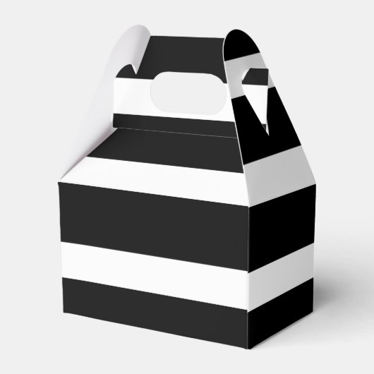 エレガントストライプ結婚白黒 フェイバーボックス (裏面サイド)