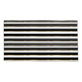 エレガントストライプ黒金ゴールド白 枕カバー (裏面-左)