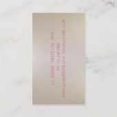 エレガントストライプ，レース，グリッターブランチ 名刺 (裏面)