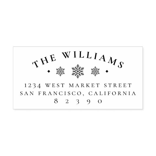 エレガントスノードフラックスファミリー名差出人住所 セルフインキングスタンプ (デザイン)