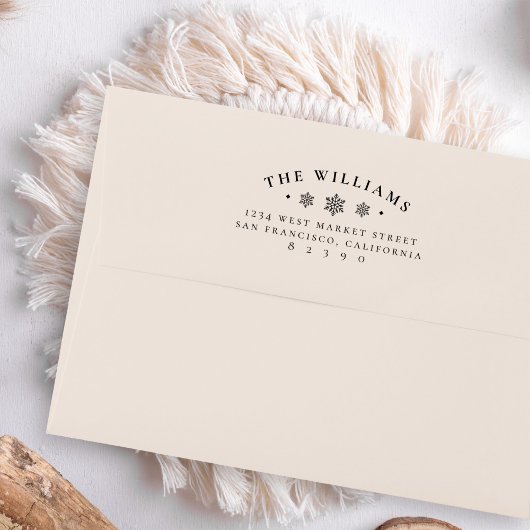 エレガントスノードフラックスファミリー名差出人住所 ラバースタンプ