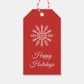 エレガントスノーフレッ企業のクレッドホリデーギフトラベル ギフトタグ (正面)