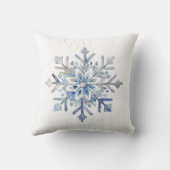 エレガントスノーフレーク水カラー装飾用クッション クッション (裏面)