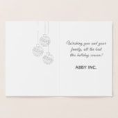 エレガントスノー企業のフレークホリデーシルバー 箔カード (内部)