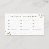 エレガントスパサロン美しいアポイントメントカード 名刺 (裏面)