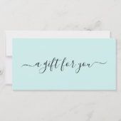 エレガントスパシンプルティール（緑がかった色）ターコイズ贈与証 (正面)