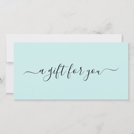 エレガントスパシンプルティール（緑がかった色）ターコイズ贈与証 (正面)