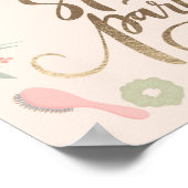 エレガントスパパーティーカスタム歓迎サイン ポスター (角)