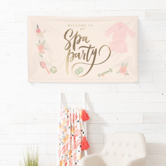 エレガントスパパーティーカスタム歓迎サイン 横断幕 (インサイチュ)