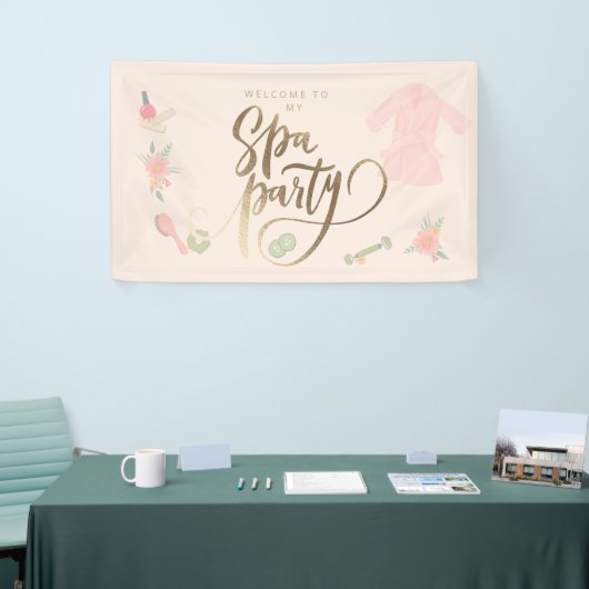 エレガントスパパーティーカスタム歓迎サイン 横断幕 (トレードショー)