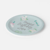 エレガントスパパーティーブルーのカスタムデザイン ペーパープレート (アングル)