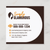 エレガントスパビューティーサロン メイク ネイル＆フェイシャル スクエア名刺 (正面)