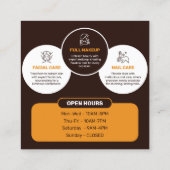 エレガントスパビューティーサロン メイク ネイル＆フェイシャル スクエア名刺 (裏面)