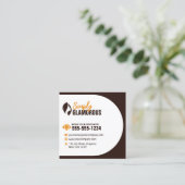 エレガントスパビューティーサロン メイク ネイル＆フェイシャル スクエア名刺 (スタンド正面)