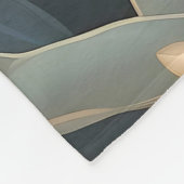 エレガントスパローほこりっぽいピンクと金ゴールドフローラ フリースブランケット (角)