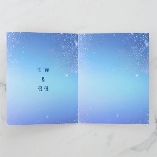 エレガントスパークルウェディング サンキューカード (内部)