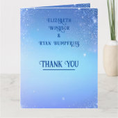 エレガントスパークルウェディング サンキューカード (正面)