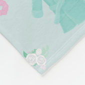 エレガントスパ付きバラデザイン フリースブランケット (角)