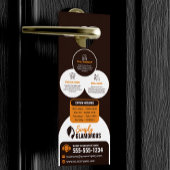 エレガントスパ美しいサロンメイクアップ爪、 ネイル&ファシアル ドアノブサイン