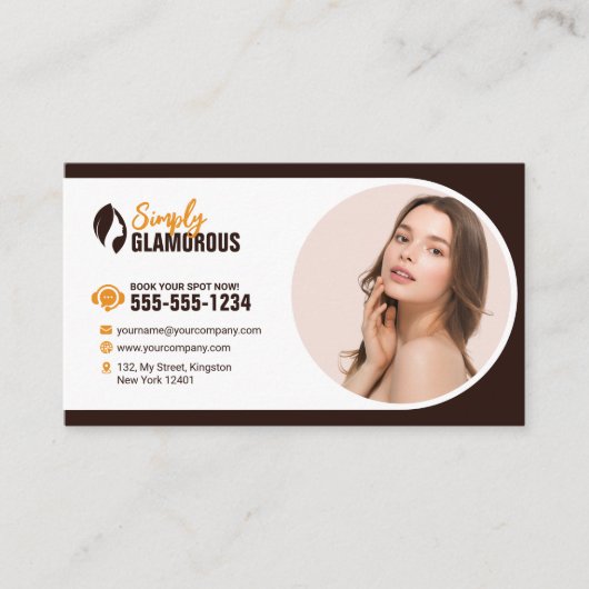 エレガントスパ美しいサロンメイクアップ爪、 ネイル&ファシアル ロイヤリティカード (正面)