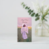 エレガントスピリチュアル白熱［赤熱］光を放つエンジェルカ読ード 名刺 (スタンド正面)