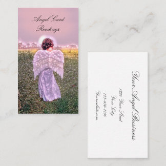 エレガントスピリチュアル白熱［赤熱］光を放つエンジェルカ読ード 名刺