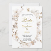 エレガントスペインのな結婚式の招待状 招待状 (正面)