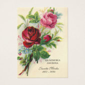 エレガントスペインのバラ宗教的な写真祈りの言葉カード (正面)