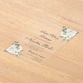 エレガントスペインの結婚アクリル招待状 アクリル招待状 (レイダウン)