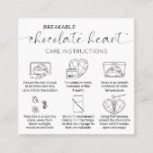 エレガントスマッシュチョコハート気に指示 スクエア名刺 (正面)