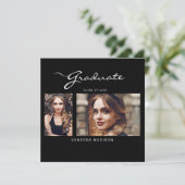 エレガントスモダンクリッミニマルプ | 2写真卒業 案内状 (スタンド正面)