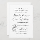 エレガントスモダンクリプト結婚式招待状 招待状 (正面/裏面)