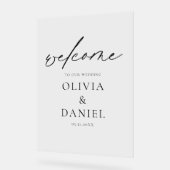 エレガントスモダントの結婚歓迎エレガント アクリルサイン (傾斜)